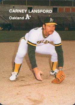 1985 Mother's Cookies Oakland Athletics #8 Carney Lansford Front