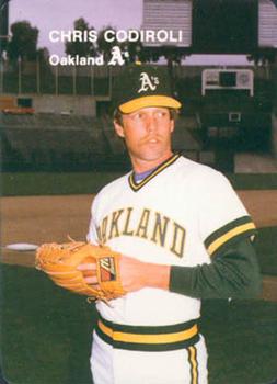 1985 Mother's Cookies Oakland Athletics #9 Chris Codiroli Front