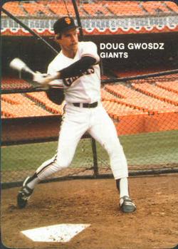 1985 Mother's Cookies San Francisco Giants #22 Doug Gwosdz Front