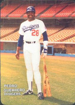 1987 Mother's Cookies Los Angeles Dodgers #2 Pedro Guerrero Front