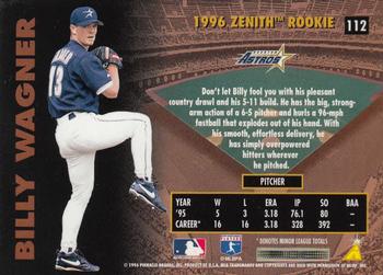 1996 Zenith #112 Billy Wagner Back