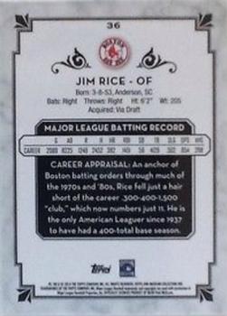 2014 Topps Museum Collection #36 Jim Rice Back