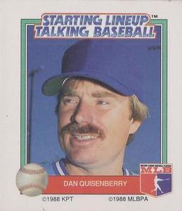 1988 Parker Brothers Starting Lineup Talking Baseball All-Stars #30 Dan Quisenberry Front
