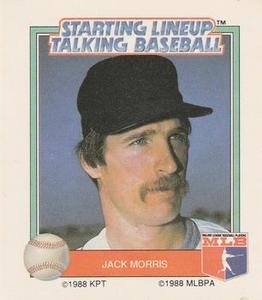 1988 Parker Brothers Starting Lineup Talking Baseball All-Stars #25 Jack Morris Front