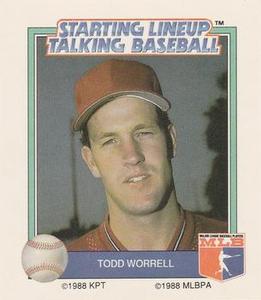 1988 Parker Brothers Starting Lineup Talking Baseball All-Stars #27 Todd Worrell Front