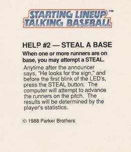 1988 Parker Brothers Starting Lineup Talking Baseball All-Stars #NNO Help #2 - Steal a Base Front