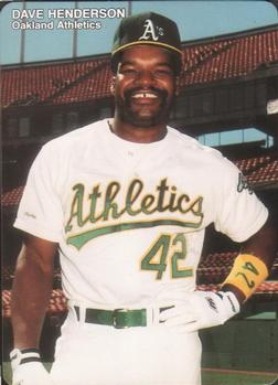 1989 Mother's Cookies Oakland Athletics #13 Dave Henderson Front