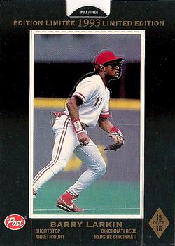 1993 Post Canada Limited Edition #15 Barry Larkin Back