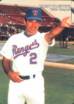 1989 Mother's Cookies Texas Rangers #1 Bobby Valentine Front