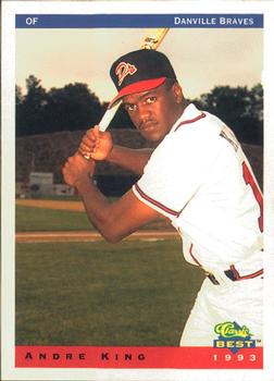 1993 Classic Best Danville Braves #1 Andre King Front