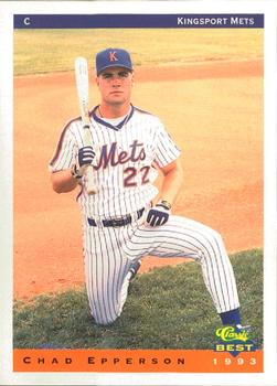 1993 Classic Best Kingsport Mets #10 Chad Epperson Front
