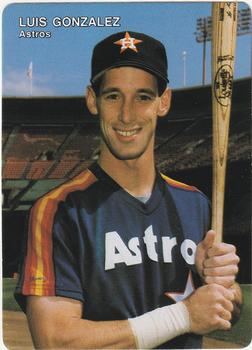 1991 Mother's Cookies Houston Astros #13 Luis Gonzalez Front
