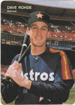 1991 Mother's Cookies Houston Astros #18 Dave Rohde Front