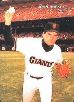 1991 Mother's Cookies San Francisco Giants #26 John Burkett Front