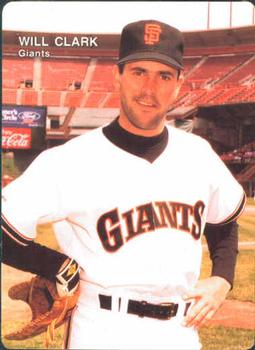 1991 Mother's Cookies San Francisco Giants #2 Will Clark Front