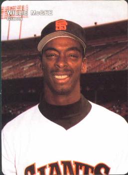 1991 Mother's Cookies San Francisco Giants #6 Willie McGee Front
