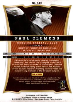 2013 Panini Select #143 Paul Clemens Back