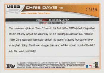 2013 Topps Update - Camo #US52 Chris Davis Back