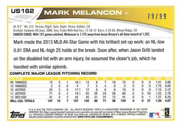 2013 Topps Update - Camo #US162 Mark Melancon Back