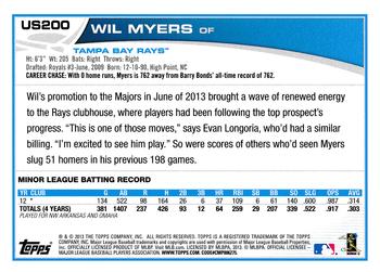 2013 Topps Update - Emerald #US200 Wil Myers Back