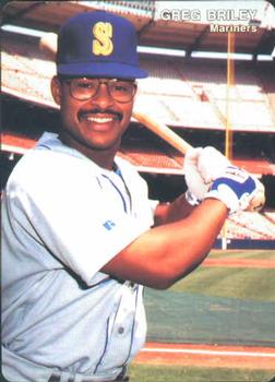 1992 Mother's Cookies Seattle Mariners #15 Greg Briley Front