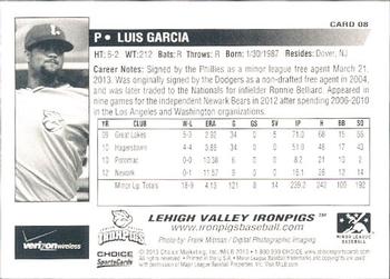 2013 Choice Lehigh Valley IronPigs Update #8 Luis Garcia Back