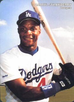 1993 Mother's Cookies Los Angeles Dodgers #8 Darryl Strawberry Front