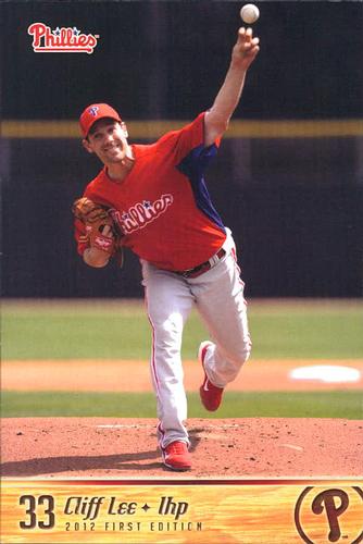 2012 Philadelphia Phillies Photocards 1st Edition #NNO Cliff Lee Front