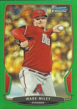 2013 Bowman Chrome - Green Refractors #86 Wade Miley Front