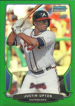2013 Bowman Chrome - Green Refractors #96 Justin Upton Front