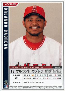 2006 Konami Powerful Major League Card Game #M06-017 Orlando Cabrera Front
