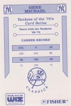 1992 The Wiz New York Yankees of the 70s #NNO Gene Michael Back