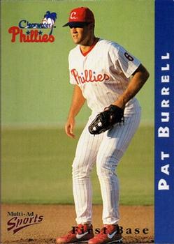 1998 Multi-Ad Clearwater Phillies #4 Pat Burrell Front