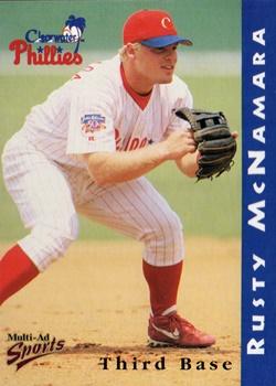 1998 Multi-Ad Clearwater Phillies #15 Rusty McNamara Front