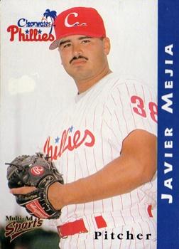 1998 Multi-Ad Clearwater Phillies #16 Javier Mejia Front