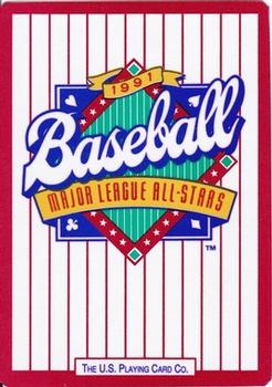 1991 U.S. Playing Card Co. Major League All-Stars Playing Cards - All-Stars Silver #A♥ Jack Morris Back