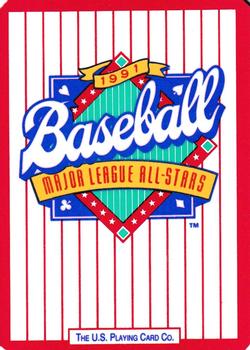 1991 U.S. Playing Card Co. Major League All-Stars Playing Cards - All-Stars Silver #4♠ John Kruk Back