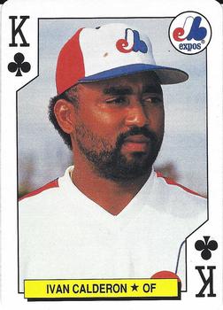 1991 U.S. Playing Card Co. Major League All-Stars Playing Cards - All-Stars Silver #K♣ Ivan Calderon Front