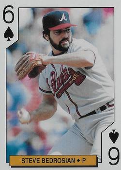 1994 Bicycle Atlanta Braves Playing Cards #6♠ Steve Bedrosian Front