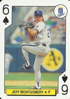 1992 Bicycle All-Stars Playing Cards #6♠ Jeff Montgomery Front