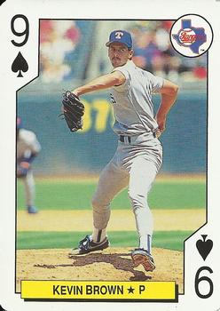 1992 Bicycle All-Stars Playing Cards #9♠ Kevin Brown Front