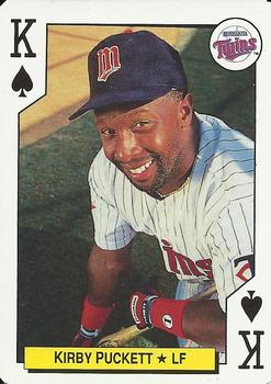 1992 Bicycle All-Stars Playing Cards #K♠ Kirby Puckett Front