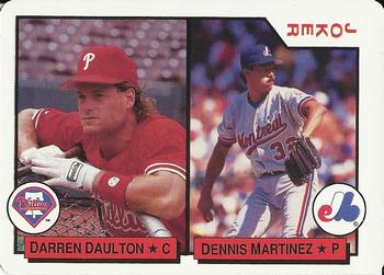 1992 Bicycle All-Stars Playing Cards #JOKER Darren Daulton / Dennis Martinez Front