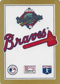 1992 Bicycle Atlanta Braves World Series Playing Cards #9♠ Kent Mercker Back