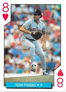 1992 U.S. Playing Card Co. Boston Red Sox Playing Cards #8♥ Tony Fossas Front