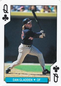 1992 U.S. Playing Card Co. Minnesota Twins Playing Cards #Q♣ Dan Gladden Front