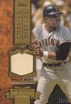 2013 Topps - Chasing History Relics Gold #CHR-WMA Willie Mays Front