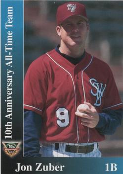 1998 Scranton/Wilkes-Barre Red Barons 10th Anniversary All-Time Team #NNO Jon Zuber Front