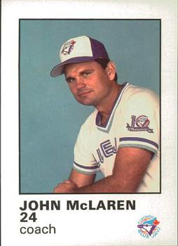 1987 Toronto Blue Jays Fire Safety #NNO John McLaren Front