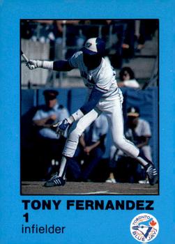 1984 Toronto Blue Jays Fire Safety #NNO Tony Fernandez Front
